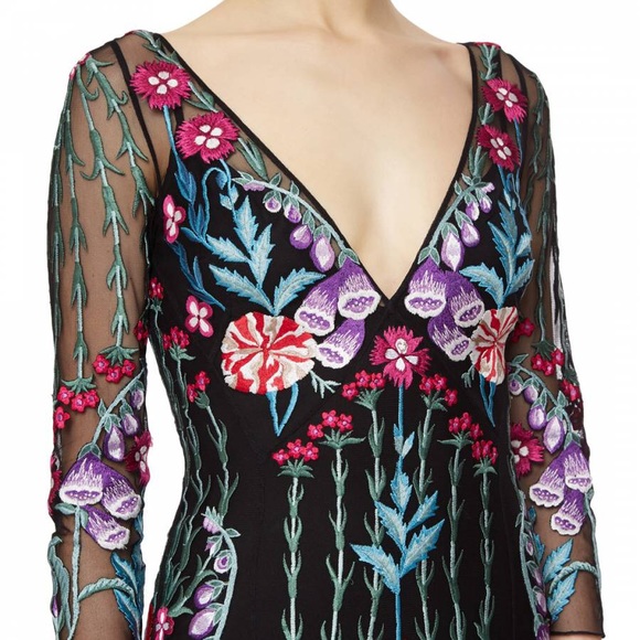 TEMPERLEY LONDON Black Woodland V-Neck Dress - Picture 3 of 8